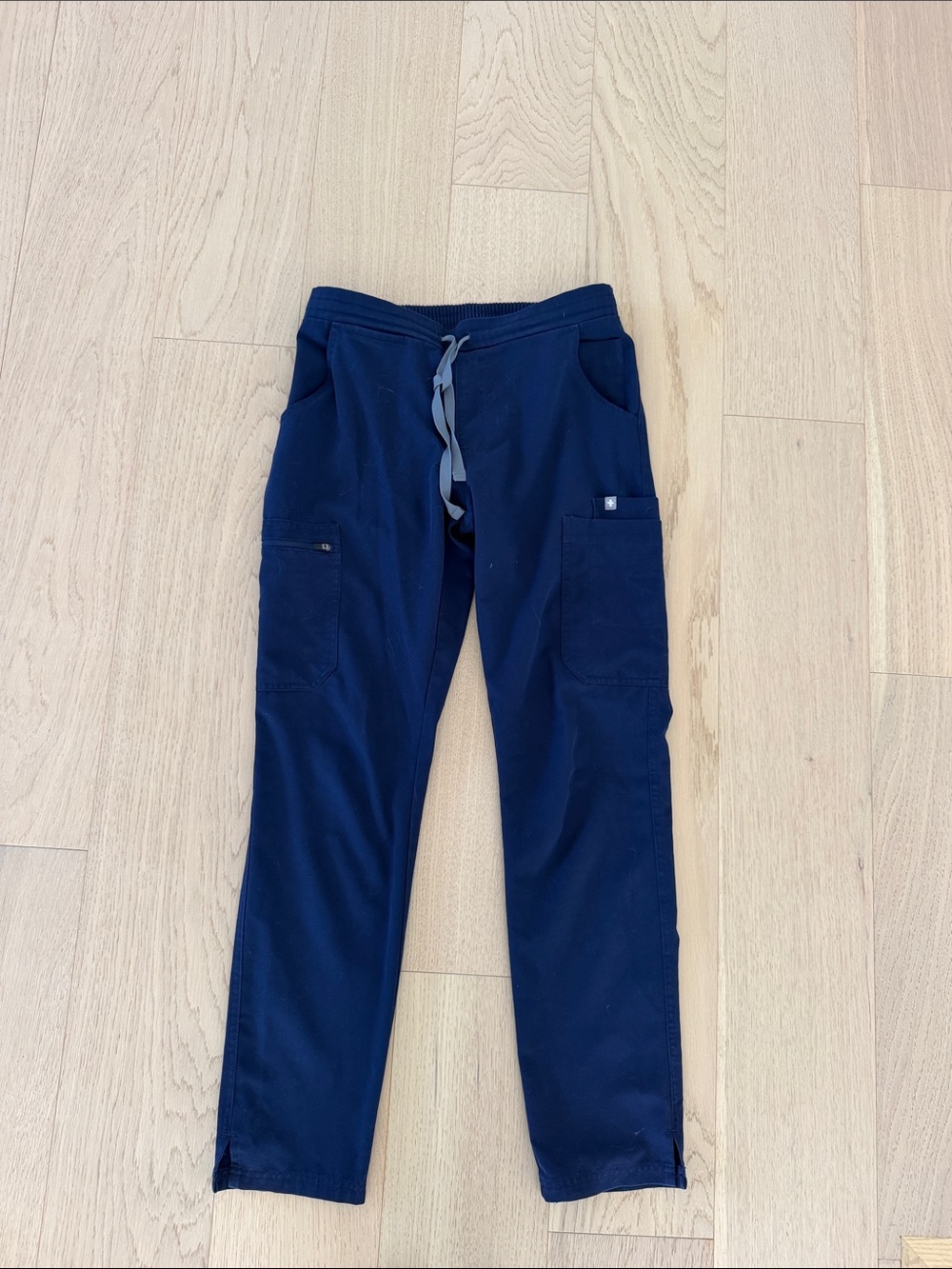 Figs Yola navy Drawstring Cargo scrub pants